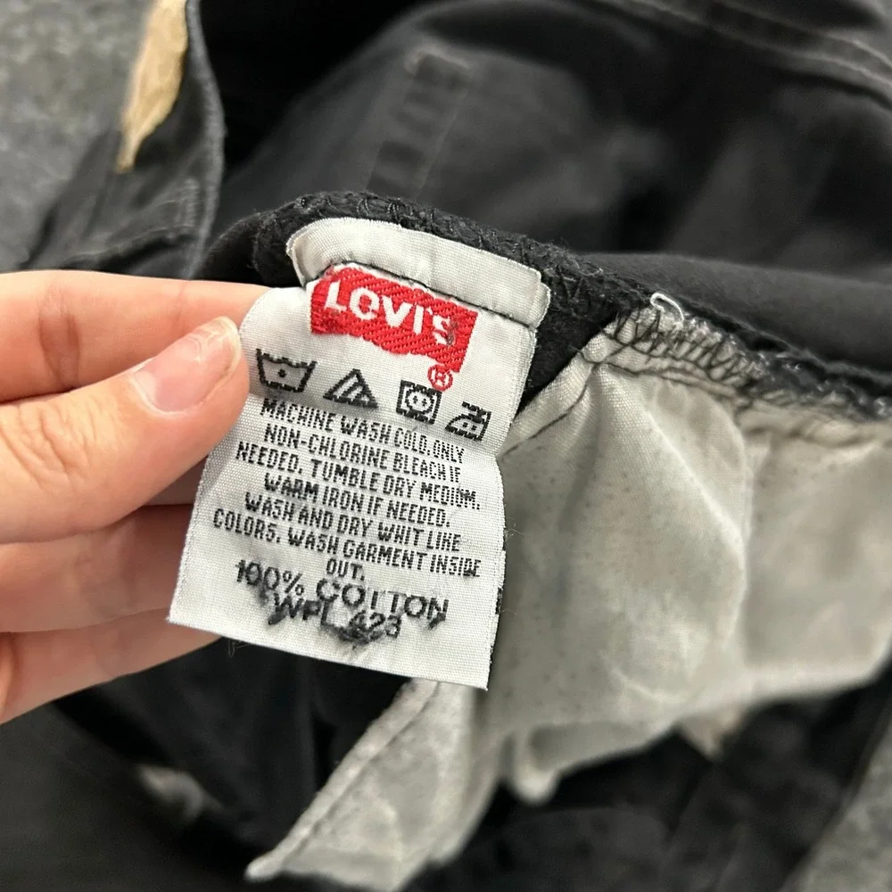 Levi's Jeans Mens Size 31x28 Black 501 Original Straight Leg Button Fly Cotton